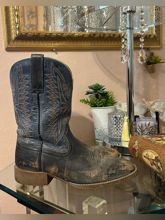 Ariat Sport Smokewagon Blue and Brown Leather Western Boots Size 9EE main image 13
